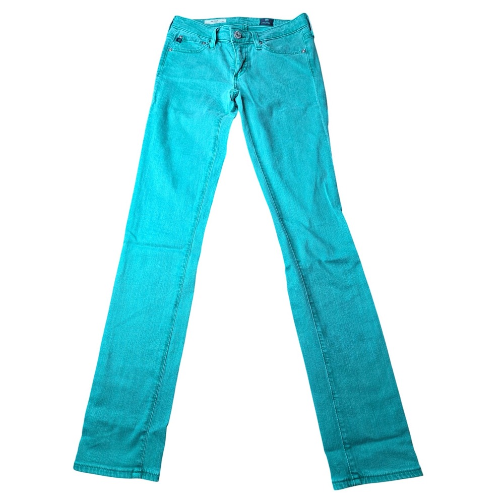 AG Adriano Goldschmied The Still Teal Skinny Jeans Women 24R‎ Made in USA